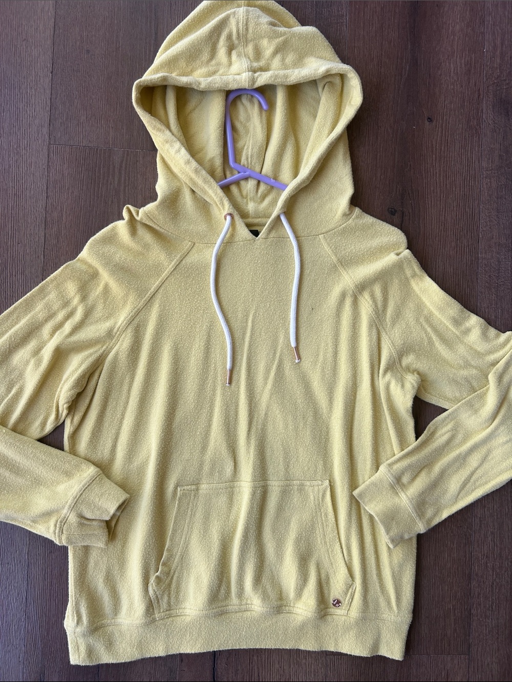 Volcom Yellow Hooded Women's Sweater - Lightweight Hoodie !! Small